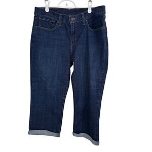 Levi Strauss & Co Jeans Women's 30 Blue Cuffed Denim Cropped